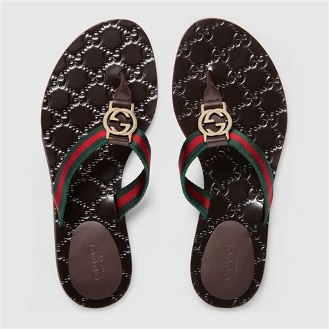 gucci women's web strap thong sandals|gucci thong sandals women sale.